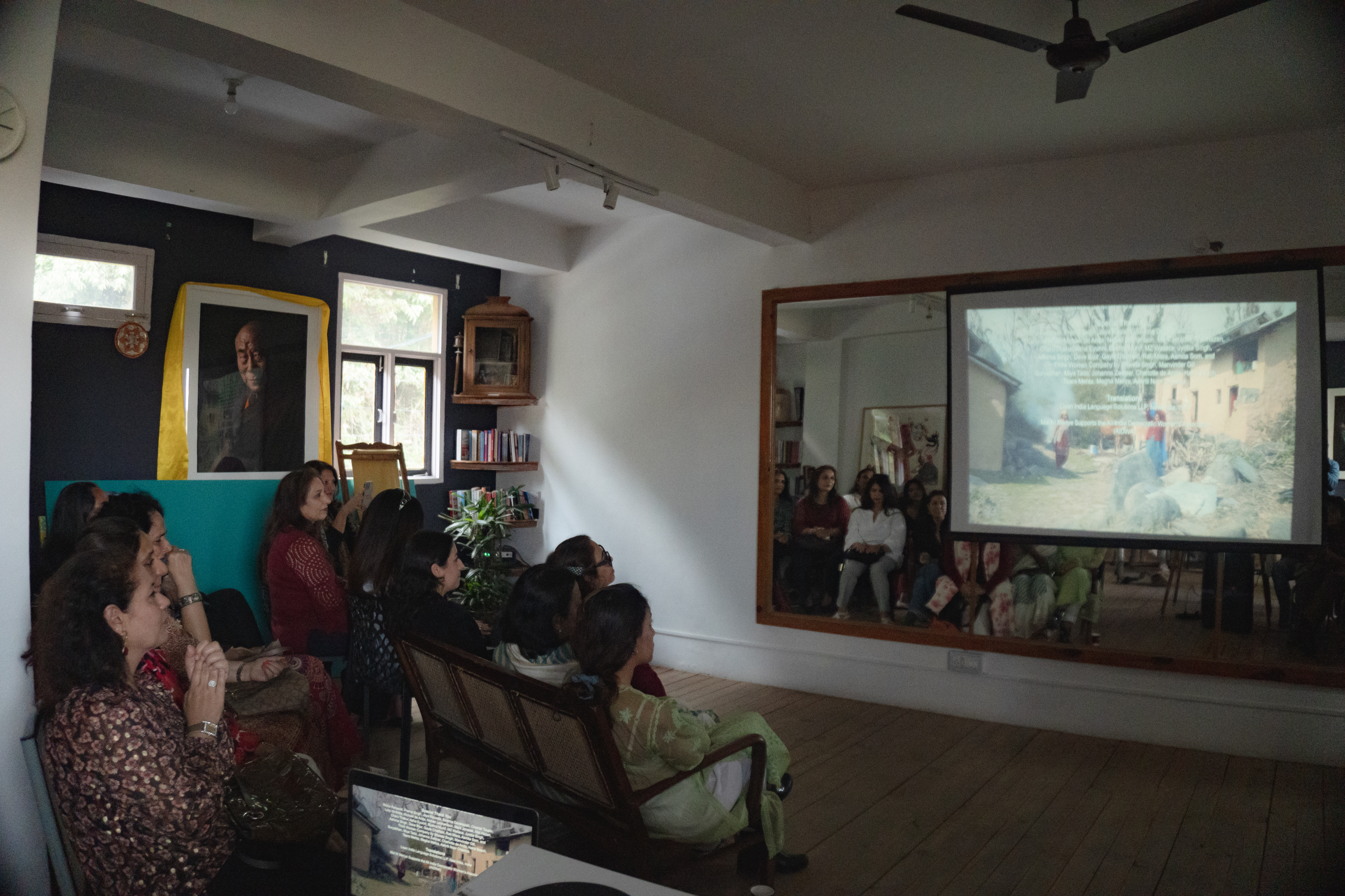 People Watching Film